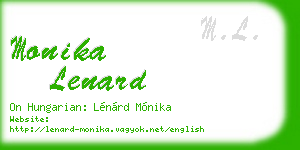 monika lenard business card