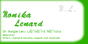 monika lenard business card